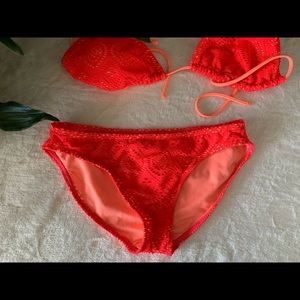 Bright orange bikini